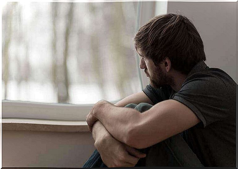 man suffering from loneliness