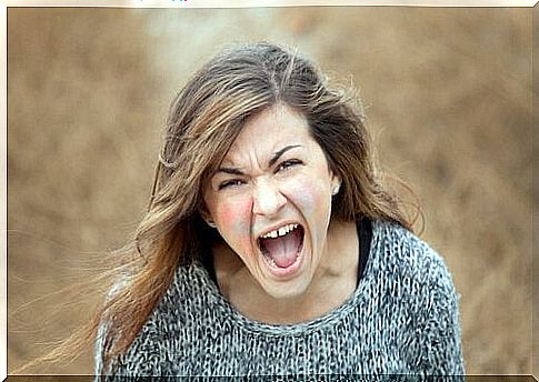 angry screaming woman