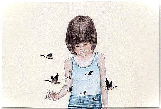 girl-surrounded-birds-overcoming-depression-childish