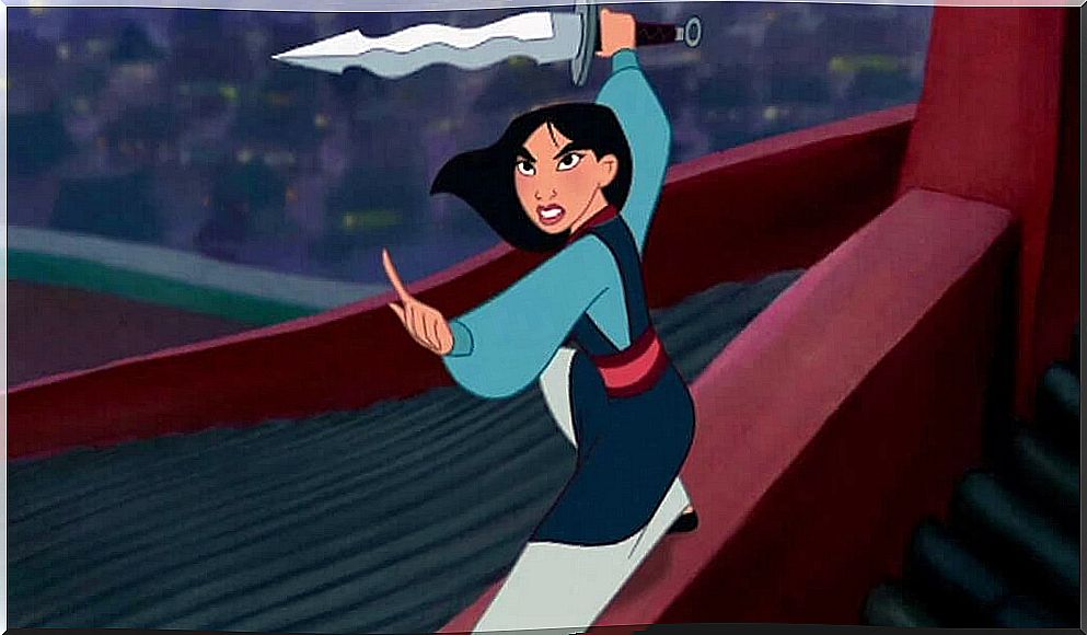 Mulan challenging enemies