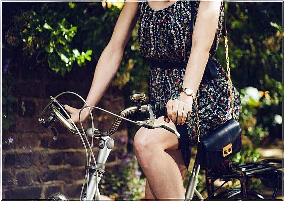 girl riding a bike